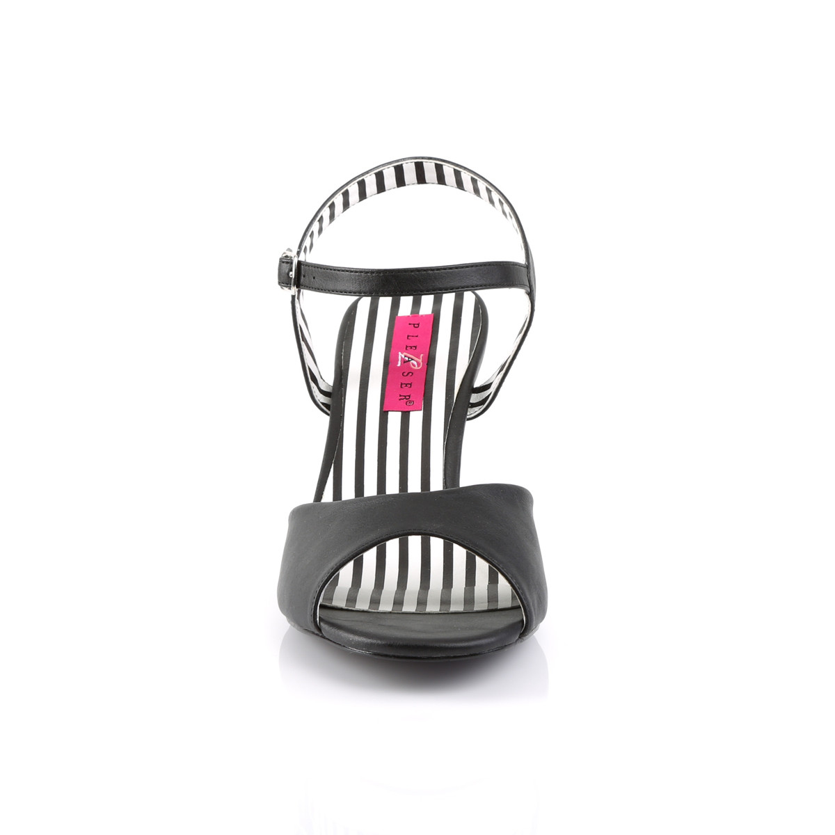 Pleaser Pink Label Jenna-09 BPU - Čierne sandále so širokými podpätkami