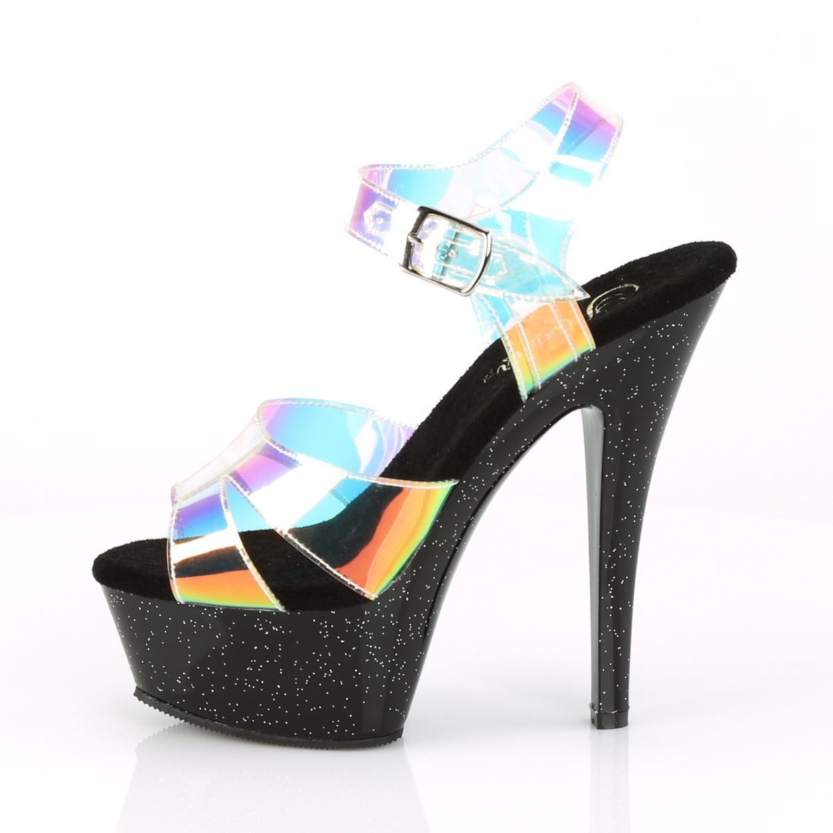 Pleaser Kiss-220MMR MRTPU/B - Viacfarebné sandále na platforme s vysokými podpätkami