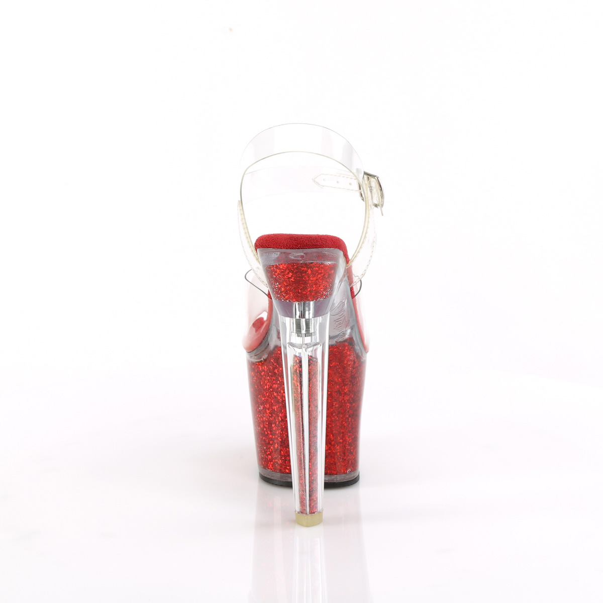 Pleaser Lovesick-708SG C/RG - Priehľadné sandále na vysokej platforme