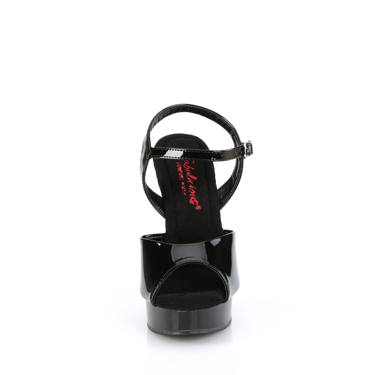 Fabulicious Majesty-509 B/M - Čierne sandále na vysokom podpätku