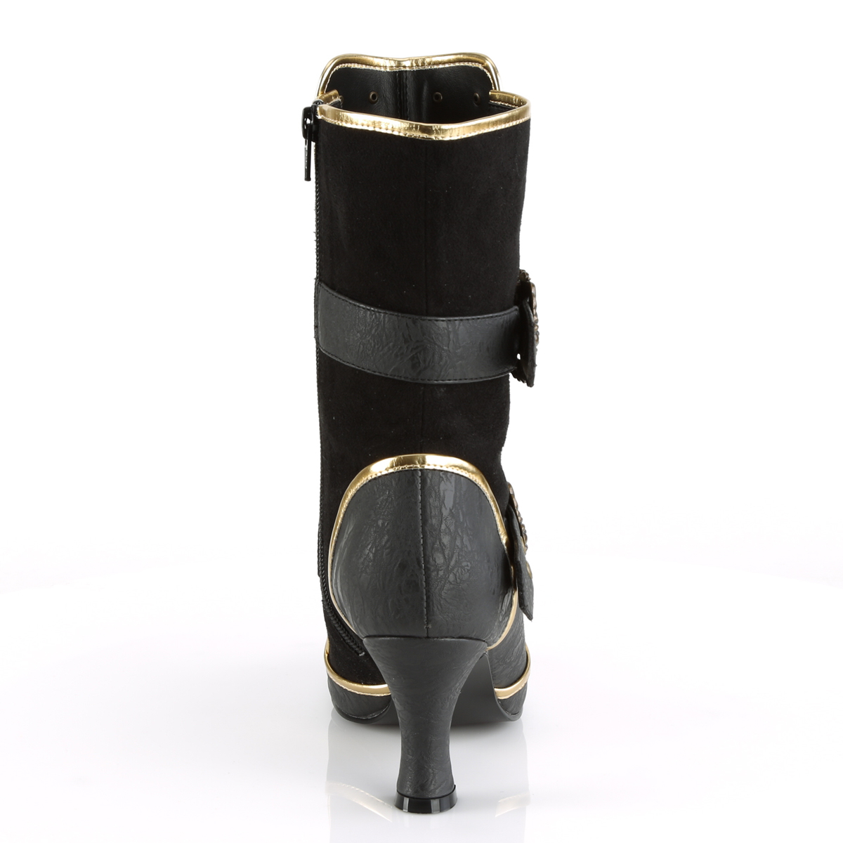 Funtasma Matey-205 BPU-MF - Čierne kotníkové čižmy so širokými podpätkami