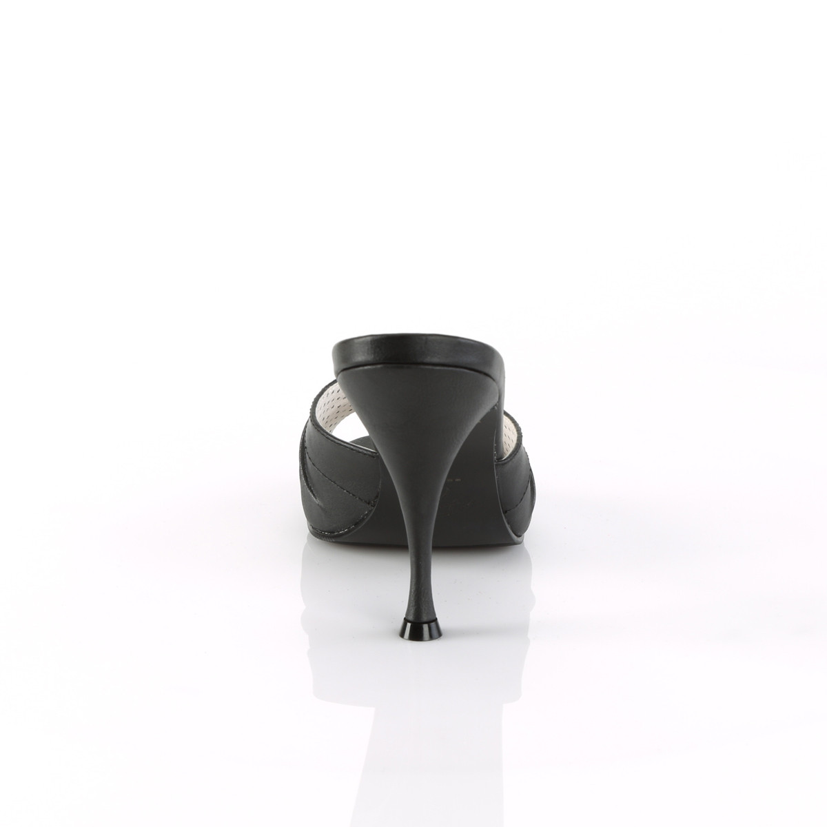 Pin Up Couture Monroe-01 BPU - Čierne šľapky na vysokom podpätku