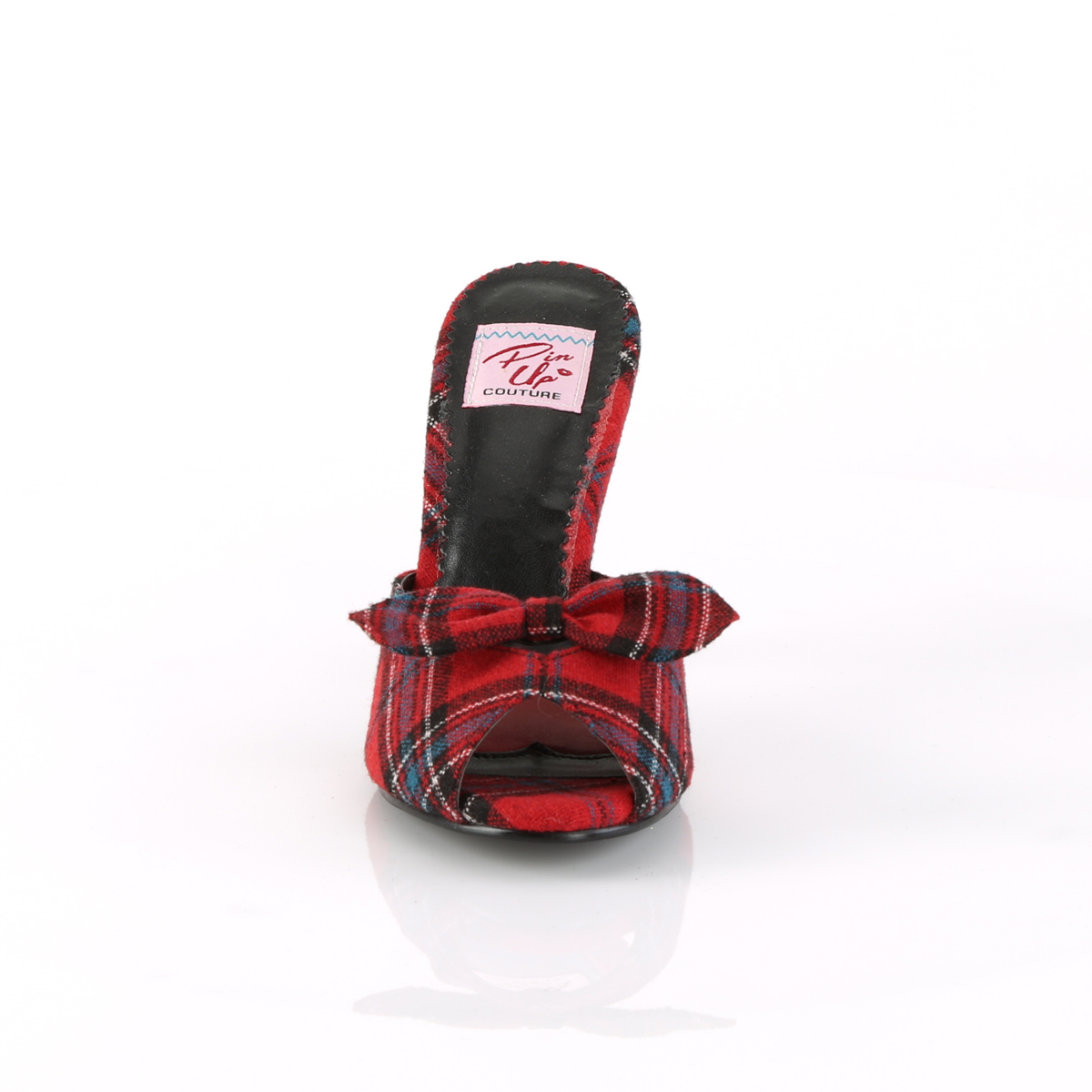 Pin Up Couture Monroe-08 RPFA - Červené šľapky na vysokom podpätku