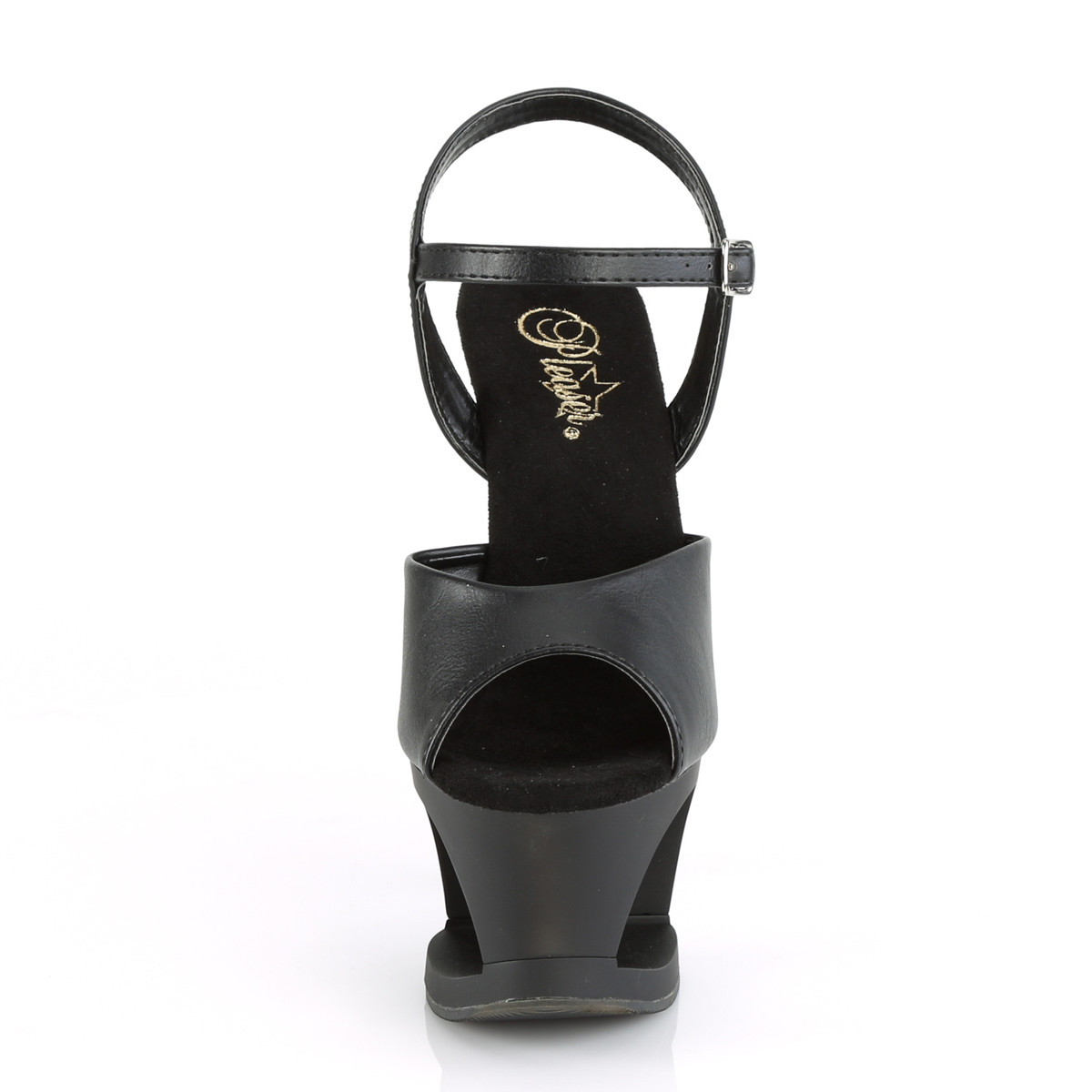 Pleaser Moon-709 BPU/M - Čierne sandále na vysokej platforme