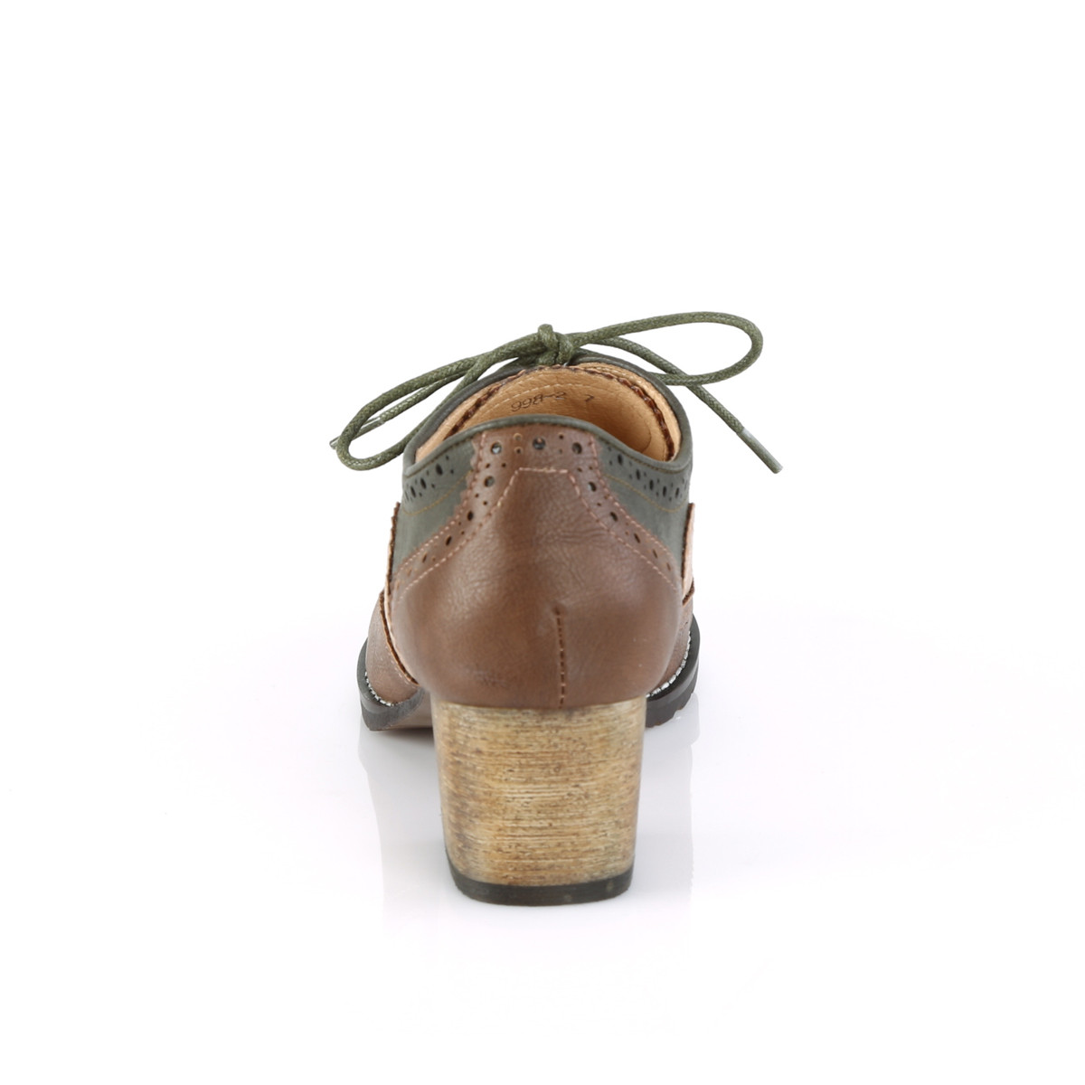 Pin Up Couture Russell-34 BN-MCPU - Hnedé topánky so širokými podpätkami