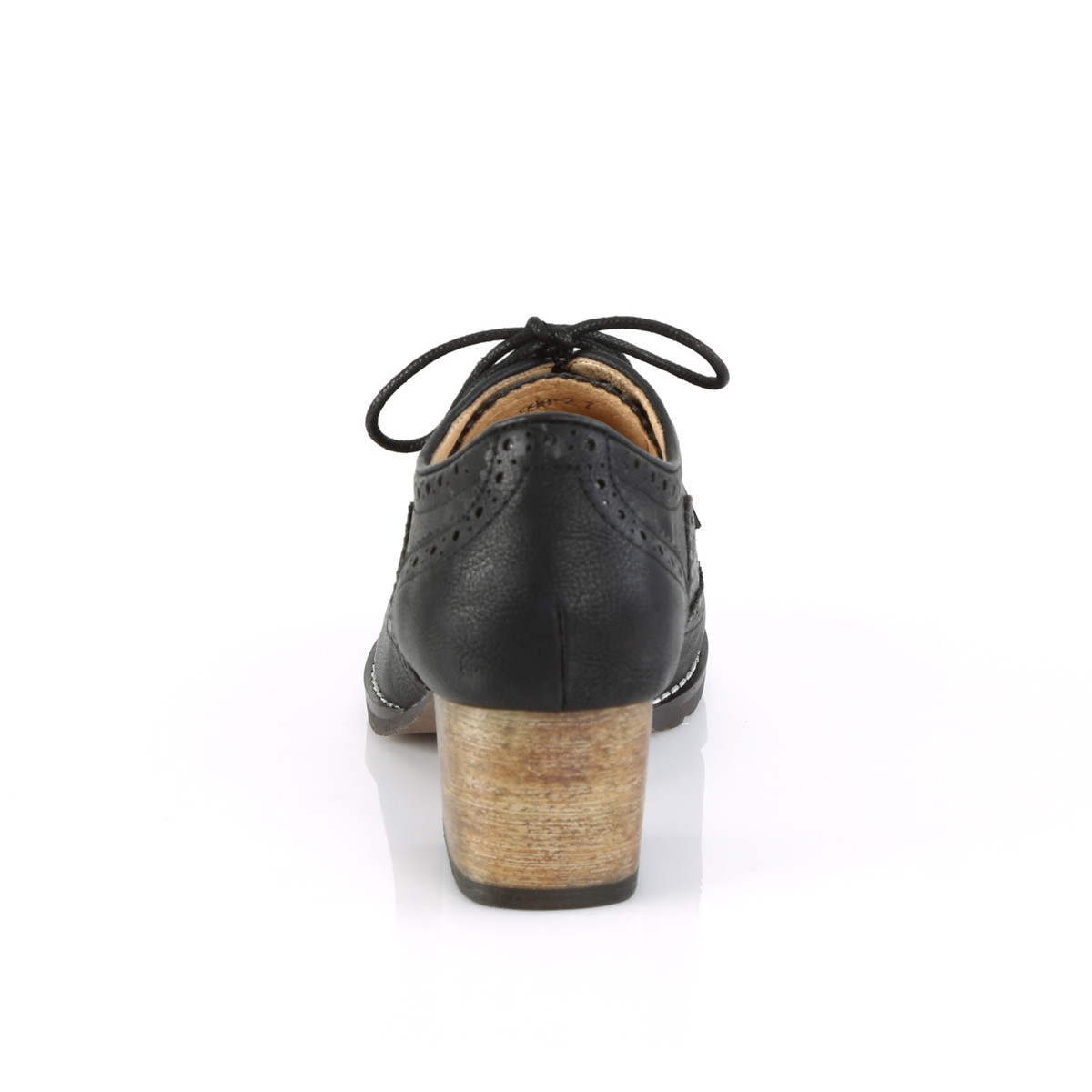 Pin Up Couture Russell-34 BPU - Čierne topánky so širokými podpätkami