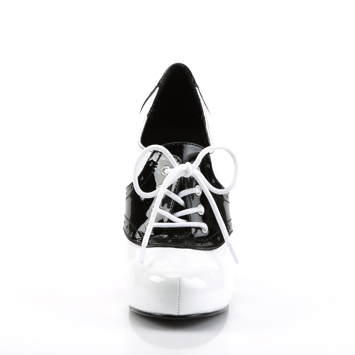 Funtasma Saddle-48 B-W - Lesklé čierne kotníkové topánky