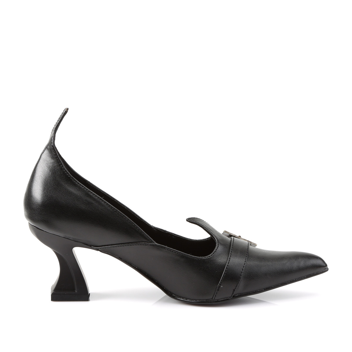 Funtasma Salem-06 B/PU - Čierne lodičky so širokými podpätkami