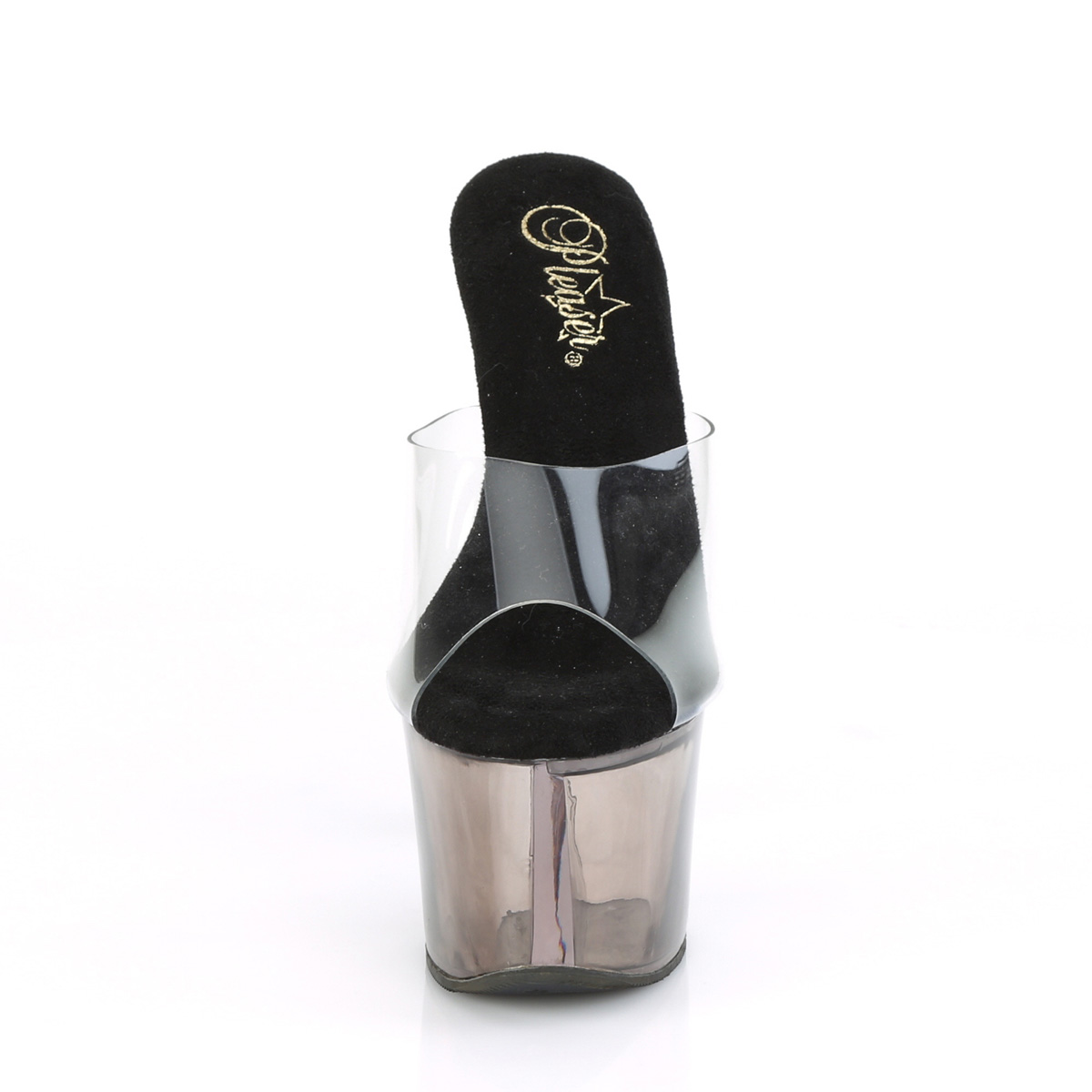 Pleaser Sky-301T C/SMK - Priehľadné sandále na vysokej platforme