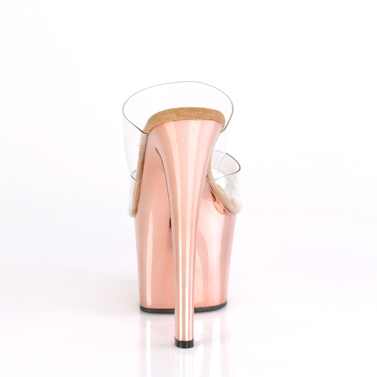 Pleaser Sky-302 C/ROGLDCH - Priehľadné sandále na vysokej platforme