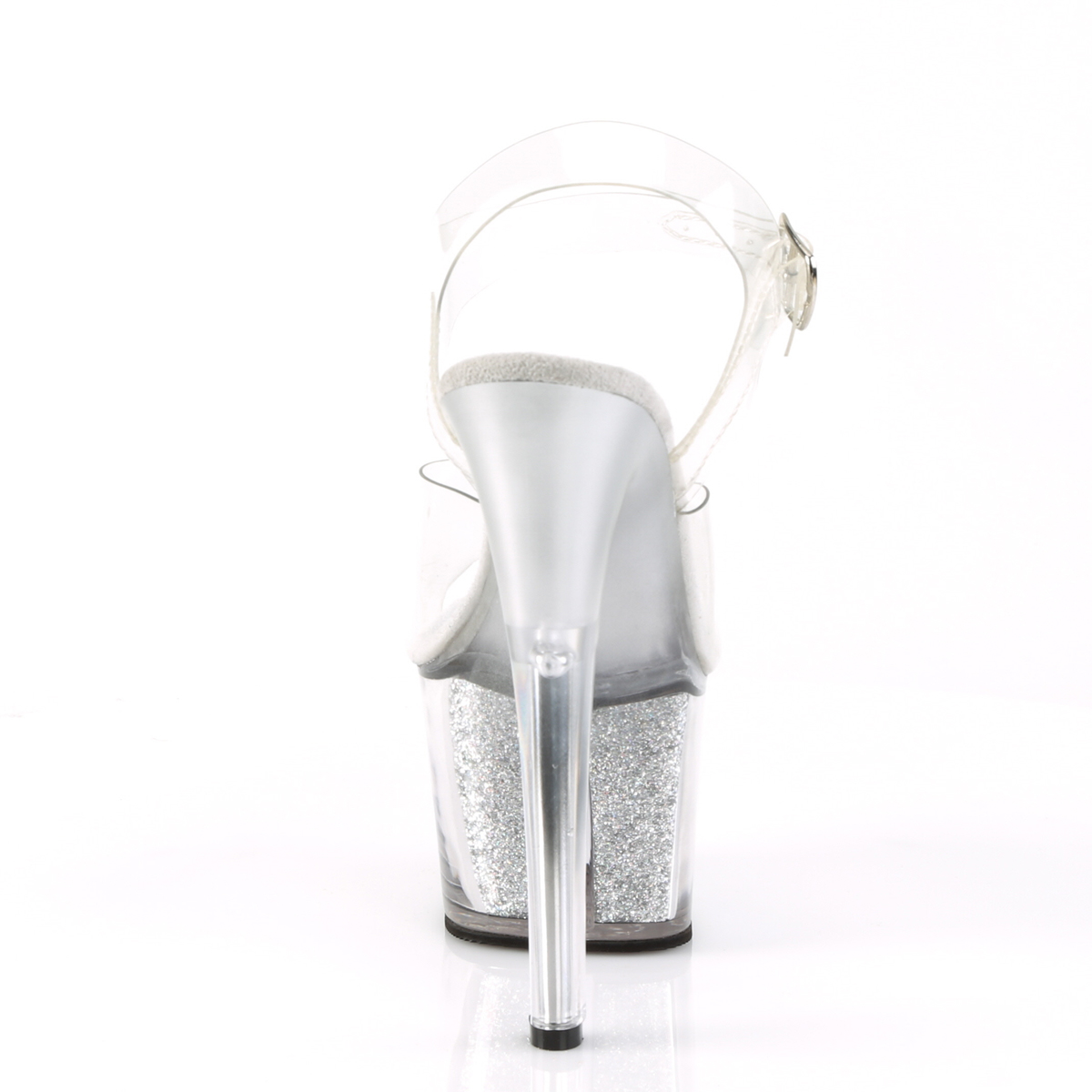 Pleaser Sky-308G-T C/SGI - Priehľadné sandále na vysokej platforme