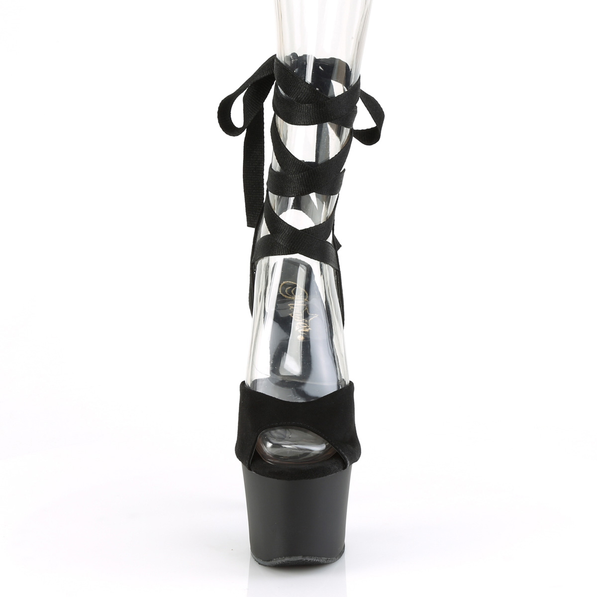 Pleaser Sky-334 BFS/M - Čierne sandále na vysokej platforme