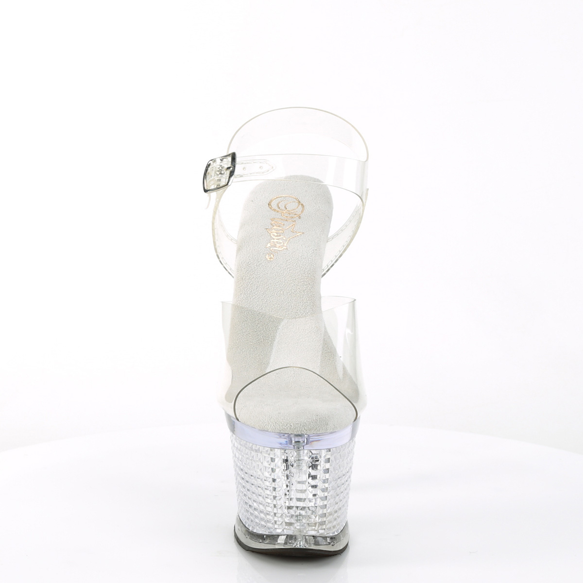 Pleaser Spectator-708 C/M - Priehľadné sandále na vysokej platforme