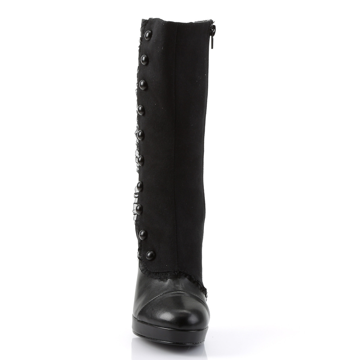 Funtasma Splendor-130 B/MF - Čierne kotníkové čižmy na vysokom podpätku