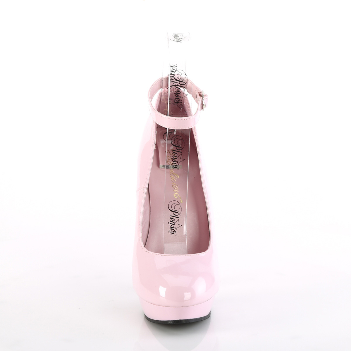Fabulicious Sultry-686 BP/M - Lesklé ružové lodičky s remienkami na vysokom podpätku