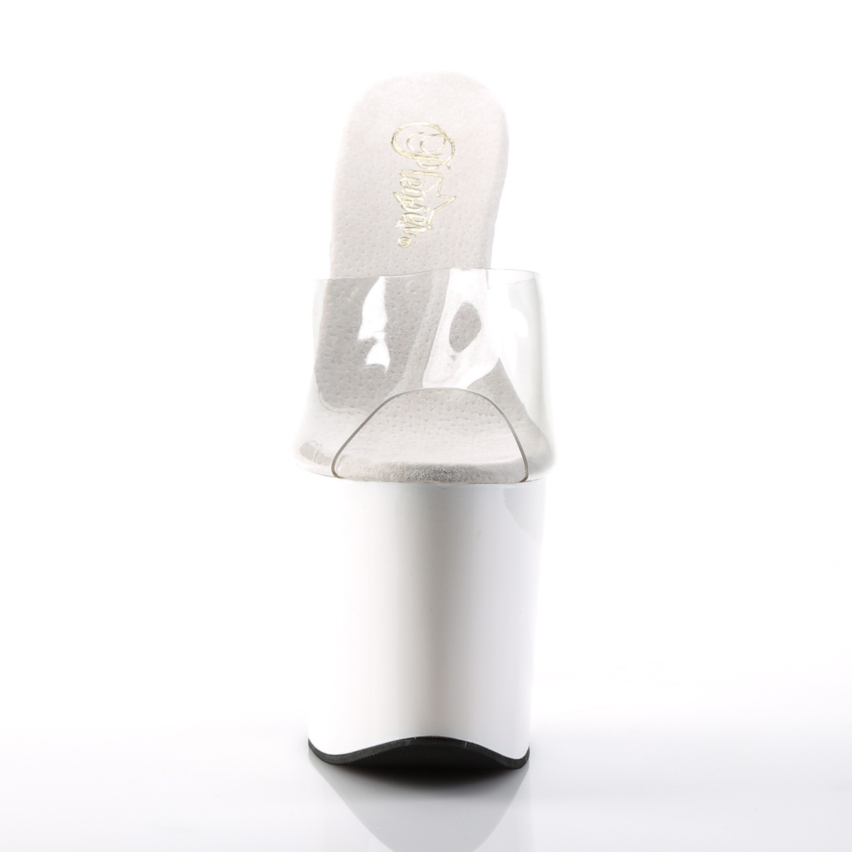 Pleaser Taboo-701 C/W - Priehľadné sandále na vysokej platforme