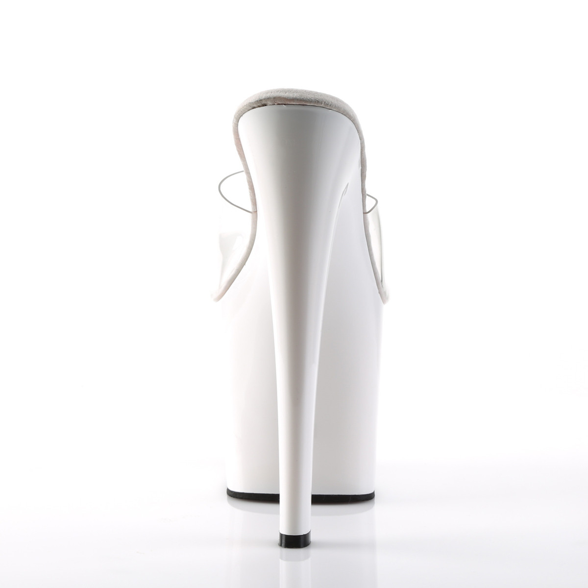 Pleaser Taboo-701 C/W - Priehľadné sandále na vysokej platforme