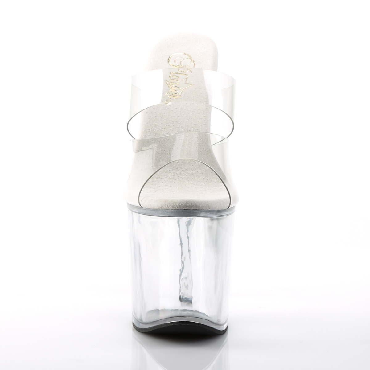 Pleaser Taboo-702 C/M - Priehľadné sandále na vysokej platforme