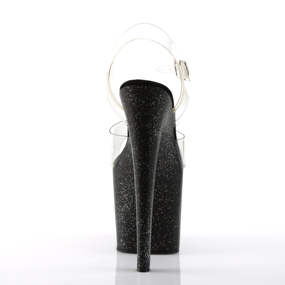 Pleaser Taboo-708MG C/B - Priehľadné sandále na vysokej platforme