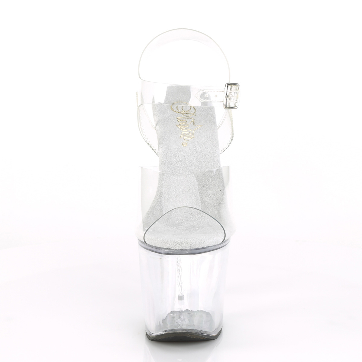 Pleaser Unicorn-708 C/M - Priehľadné sandále na vysokej platforme