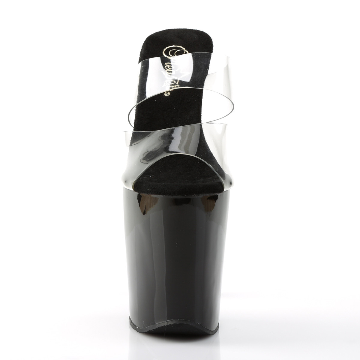 Pleaser Xtreme-802 C/B - Priehľadné sandále na vysokej platforme