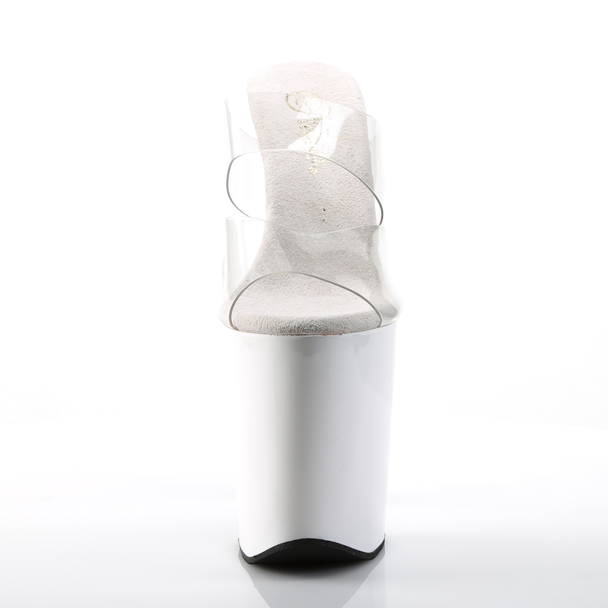 Pleaser Xtreme-802 C/W - Priehľadné sandále na vysokej platforme