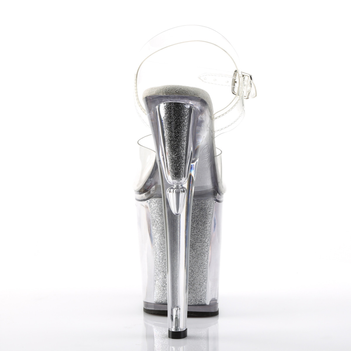 Pleaser Xtreme-808G C/SG - Priehľadné sandále na vysokej platforme