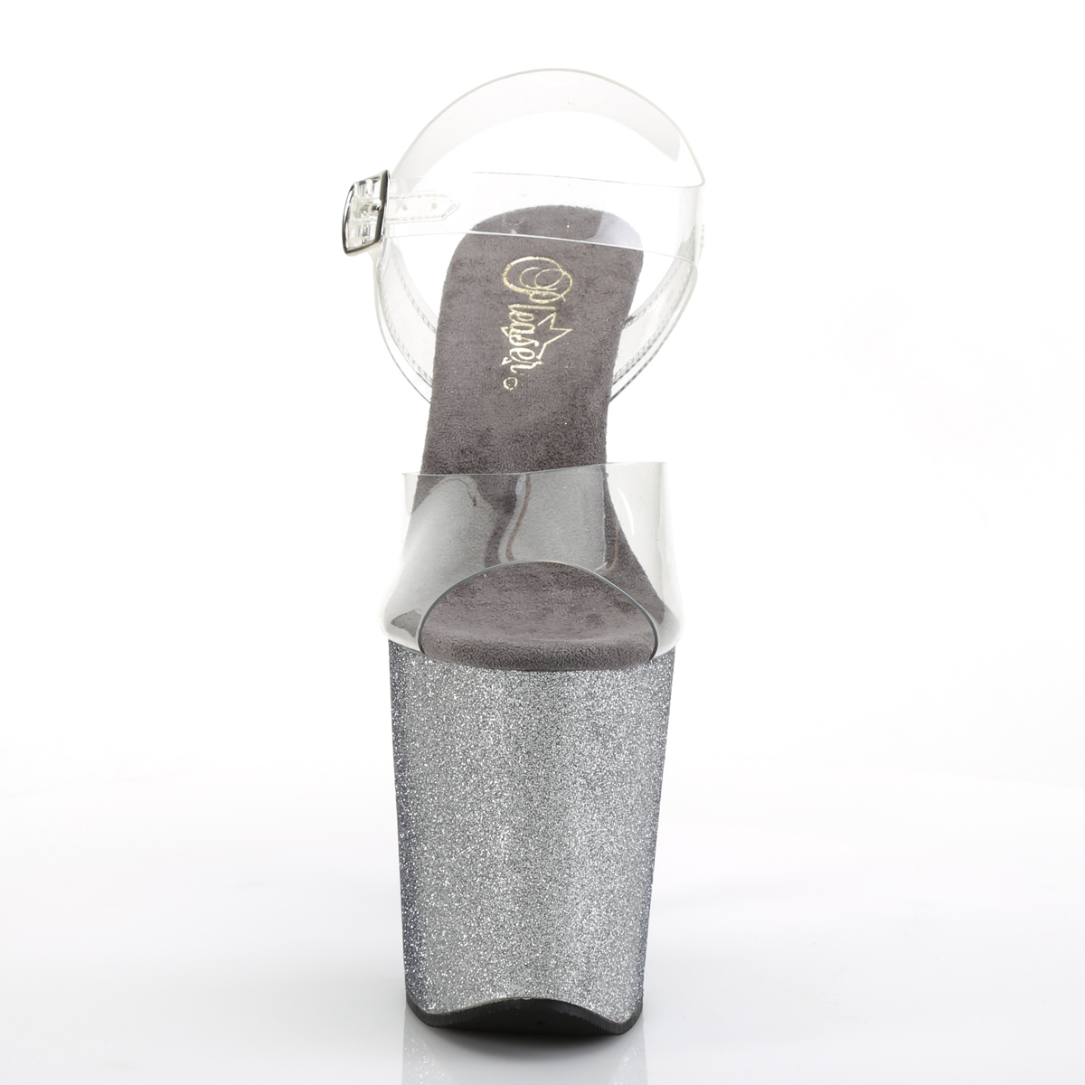 Pleaser Xtreme-808OMBRE C/S-B - Priehľadné sandále na vysokej platforme